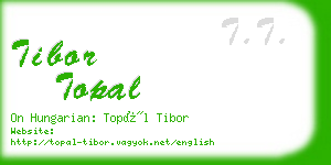 tibor topal business card